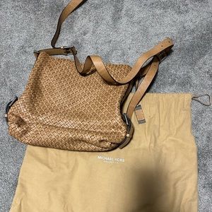 Michael Kors Extra Large Hand Woven Leather Shoulder Bag